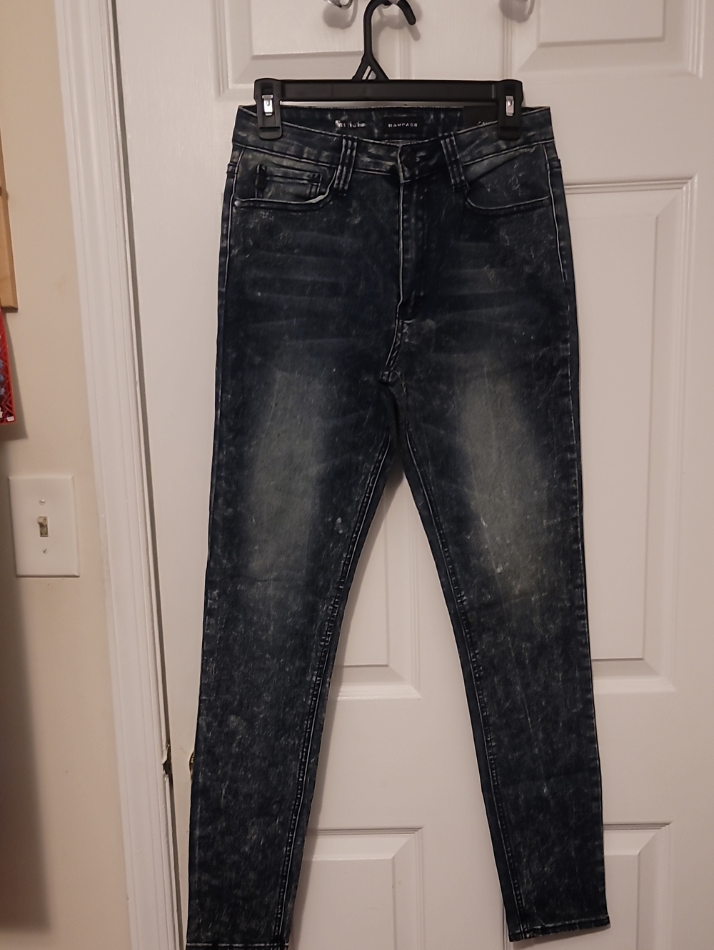 Rampage Dark Blue Stone Wash High-rise Skinny Leg Jeggings